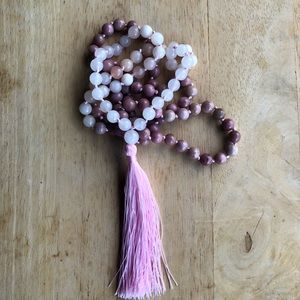 ✨NEW✨ Rhodochrosite and Rose Quartz Mala Necklace